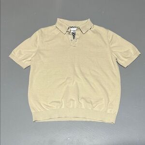 Denim & Flower Ricky Singh Cream / Taupe Polo Snap Shirt (Read Description)